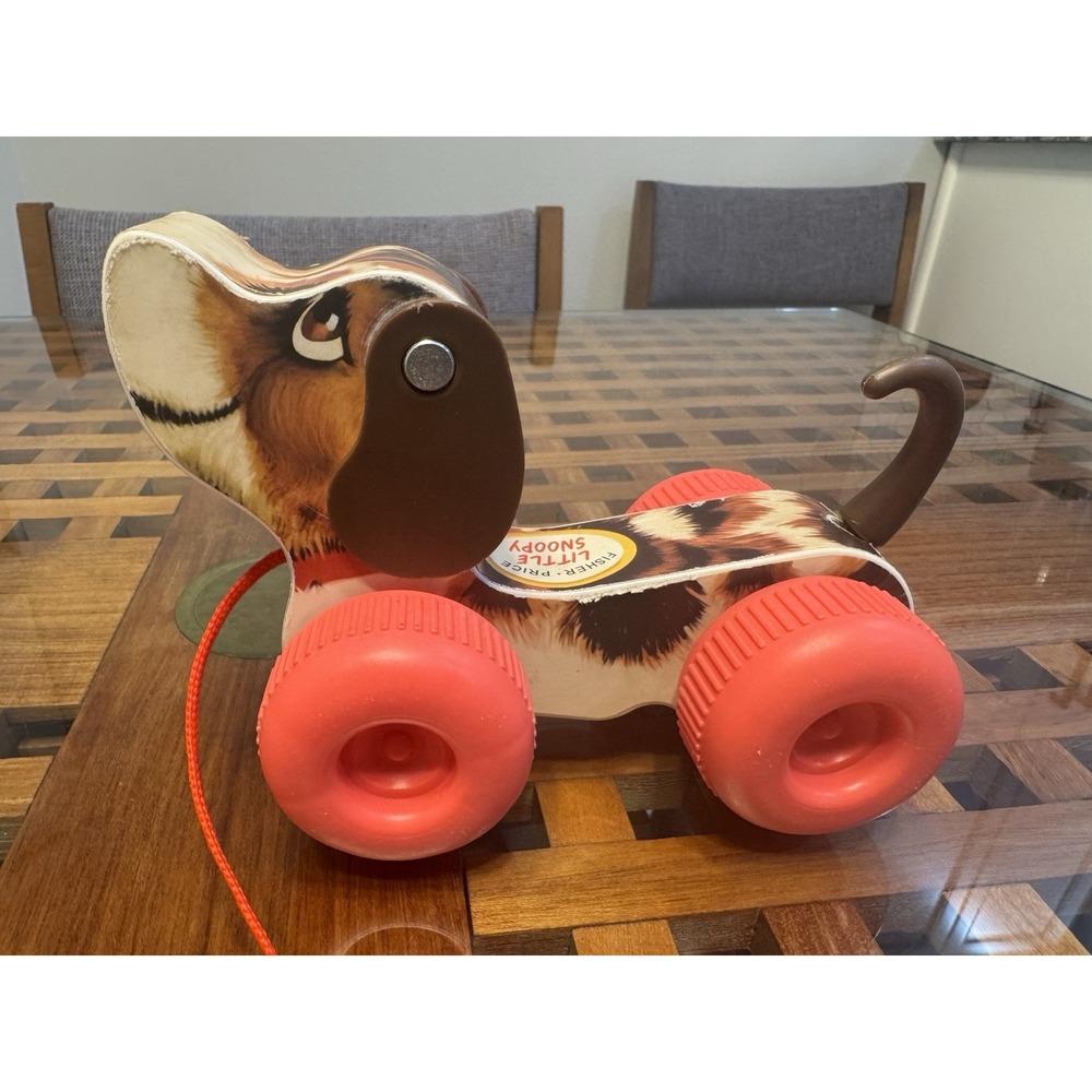 Vintage‎ Style Pull Along Dog Fisher Price Little Snoopy by Mattel 2014